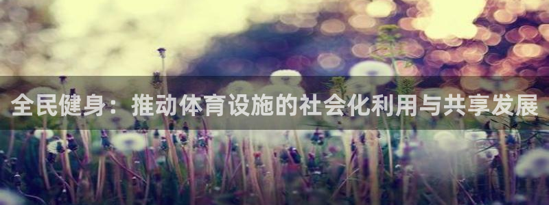 意昂4神州：全民健身：推动体育设施的社会化利用与共享