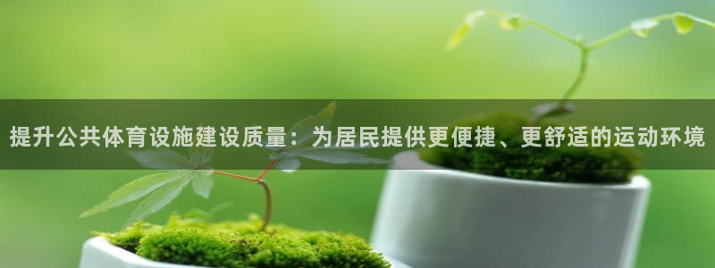 意昂体育4软件：提升公共体育设施建设质量：为居民提供更便捷、